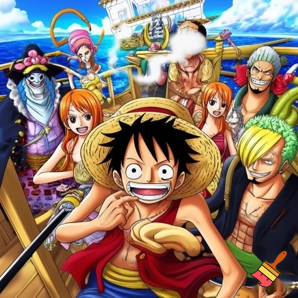 The straw hat pirate crew (from one piece)