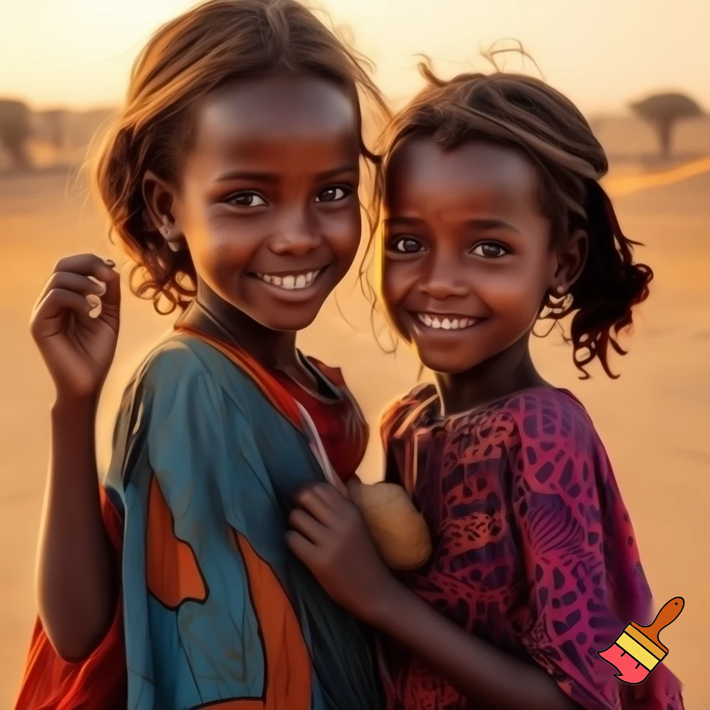 2 Sudanese girls 