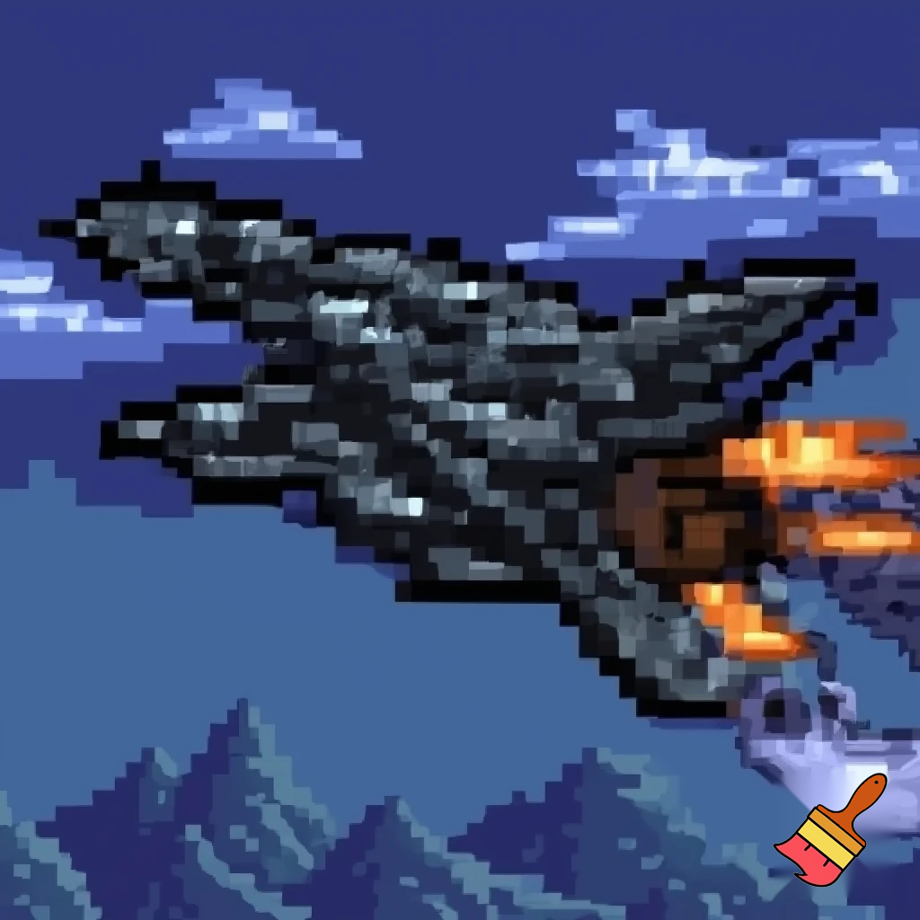 pixel art metal slug style jet