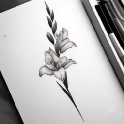 august birth flower tattoo