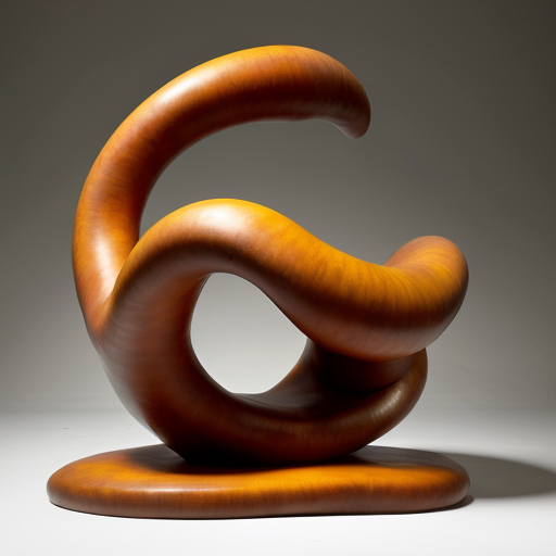 abstract biomorphic sculpture rounded edges tall
