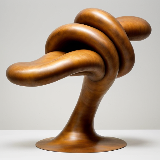 abstract biomorphic sculpture rounded edges tall

