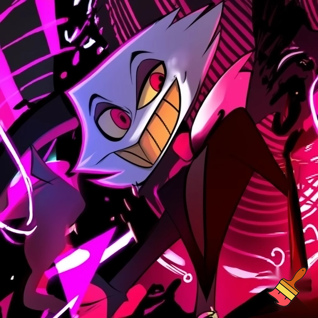 Percival from Vox Machina in the cartoon style of hazbin hotel 