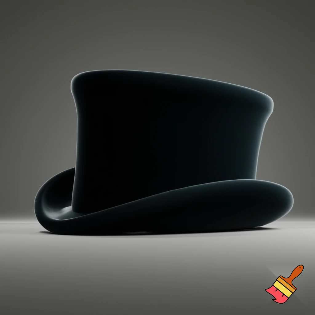 Melbourne Cup top hat velvet
A dark black top hat