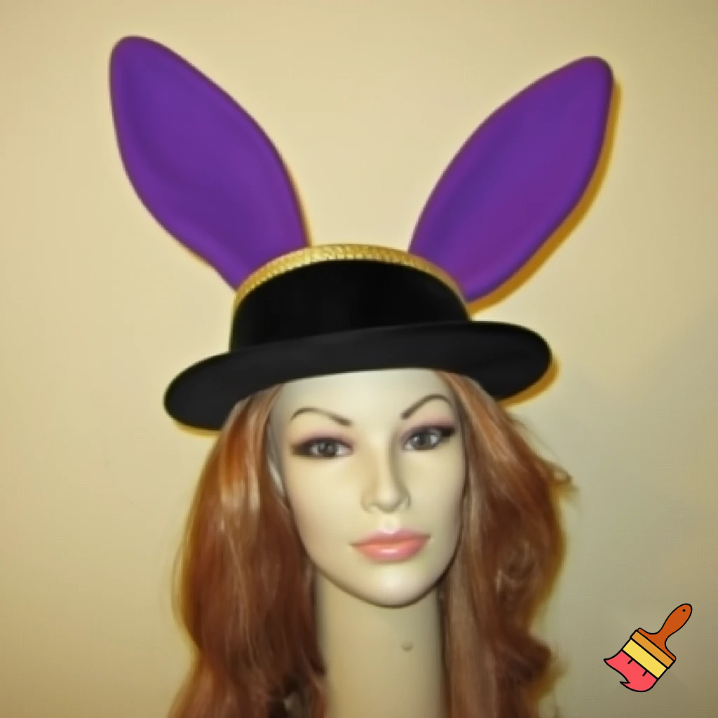 Easter bunny top hat, Easter balcony headband, purple and gold headband top hat rabbit, ear rabbit, ear headband, top hat