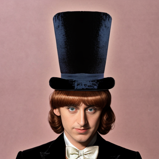 Willy Wonka top hat velvet