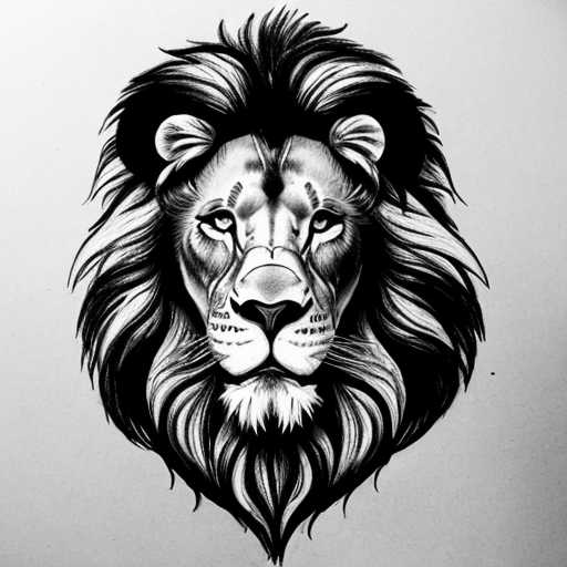 Lion drawing 
