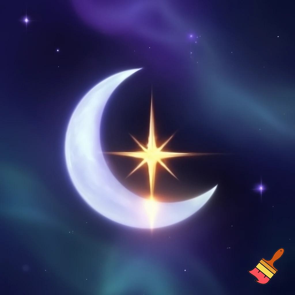 Star and the moon
