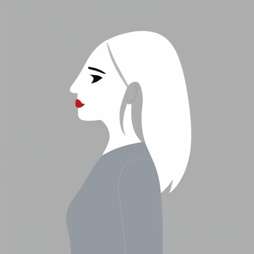 young tall white-haired woman in armor is sad because she lost her knife.