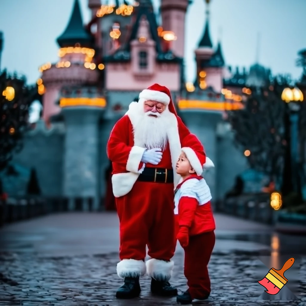 Paris Disneyland Santa Claus, Paris Disney Pee-wee Santa Claus Pennwell sleeping beauty