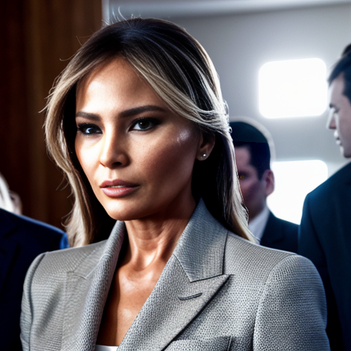 Melania trump in stylish open suit