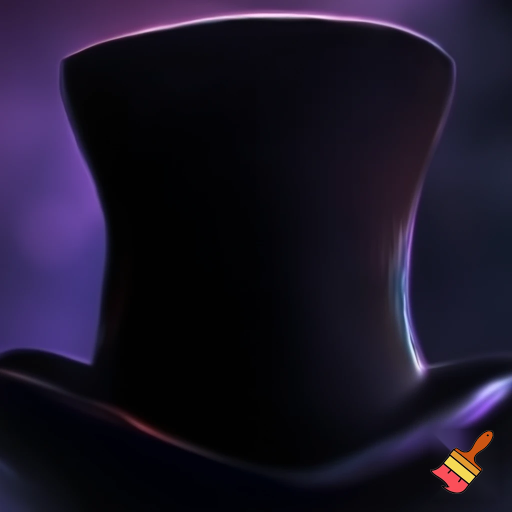 I Willy Wonka top hat black dark black