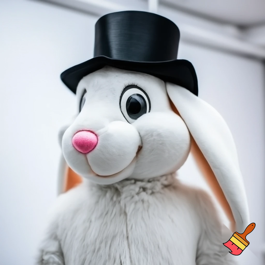 Easter bunny mascot top hat costumes🏰🚪