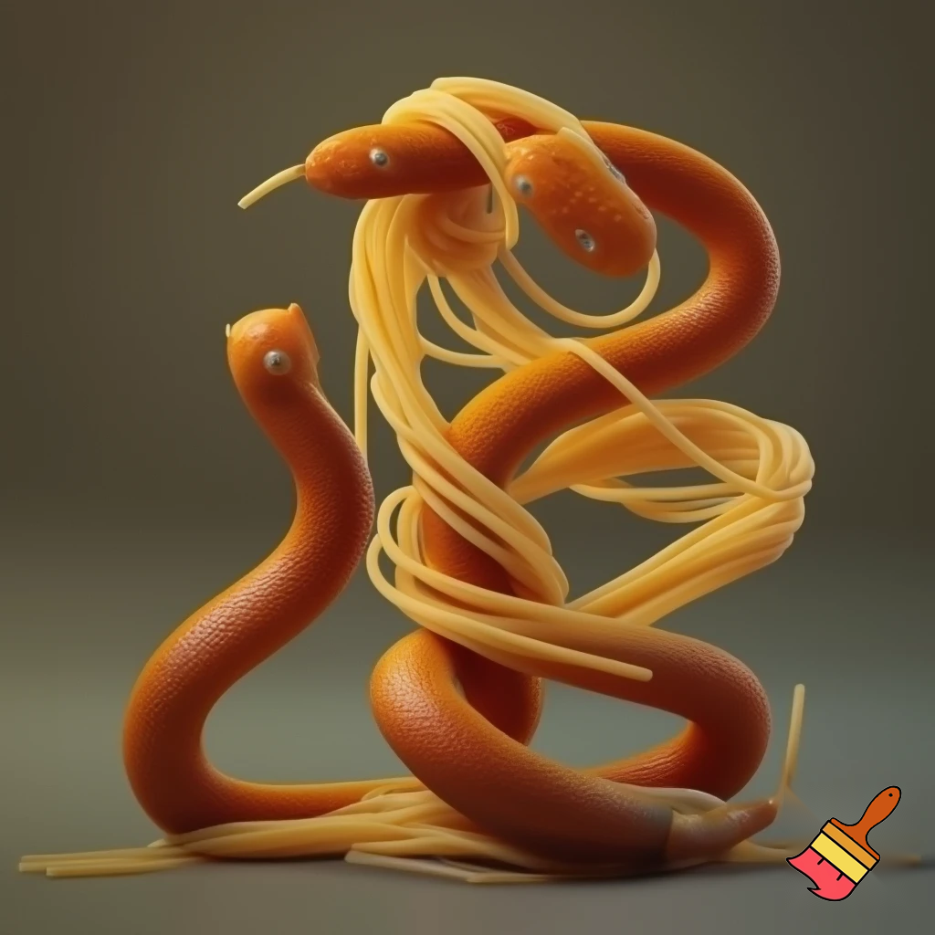 Spaghetti and snake mix