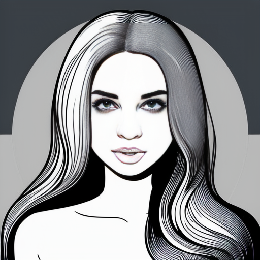 Young white-haired woman in a bloodbath