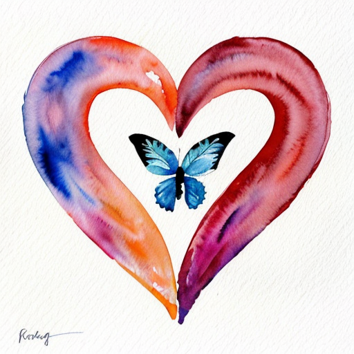 Cute many butterflies making a heart shape