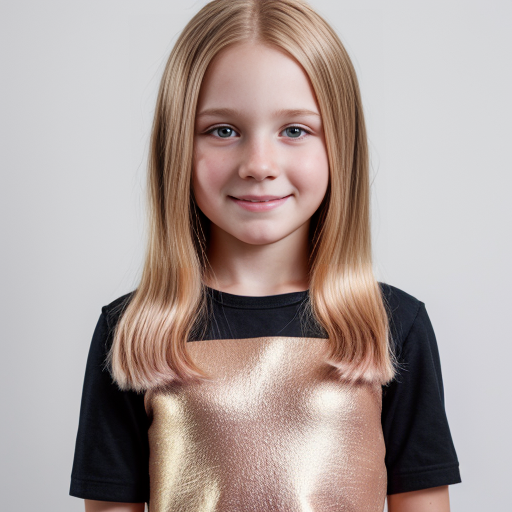 Kid with long gold hair and pink dress