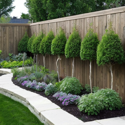 Realistic, nature-inspired garden based on the existing property, with the excavator completely removed.
In the center, a continuous, well-maintained lawn area.
Along the upper and right edges, a natural-looking sandstone wall approximately 50 cm high, positioned about 70 cm to 1 m away from the property boundary.
Between the wall and the fence, dense ornamental shrubs provide visual privacy, combined with edible shrubs and plants.
Planting includes tall and low herbs, fruit plants, and evergreen edible shrubs such as Juniperus (juniper).
Natural, slightly wild structure, yet well cared for.
Harmonious transitions between lawn, stone wall, and planted areas.
Realistic lighting conditions, spring or early summer, no artificial colors, no overly designed or stylized garden elements.
Photographic style, high level of detail, natural garden character.