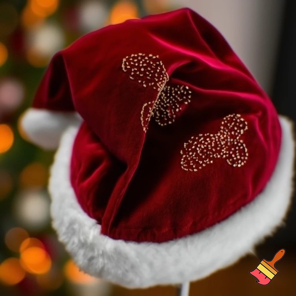 Christmas Santa Claus velvet hat delicate special delicate hat