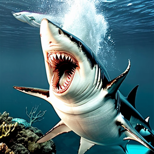 A shark hybrid with a mellon 