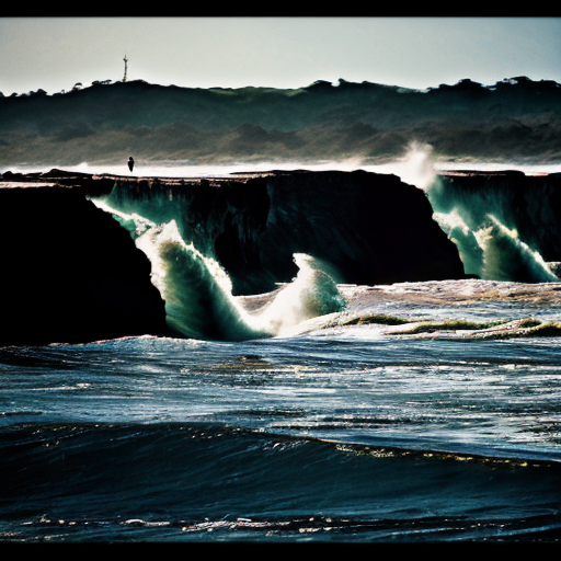 From the vast caverns of old ocean's bed,
Fair Santa Cruz, arising, laves her waist,
The threat'ning waters roar on every side,
For every side by ocean is embrac'd.