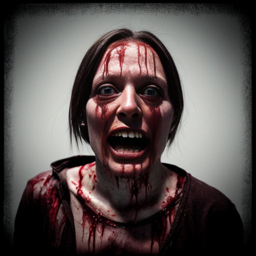 Scary bloody person 