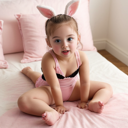 downut little girl pink with bunns