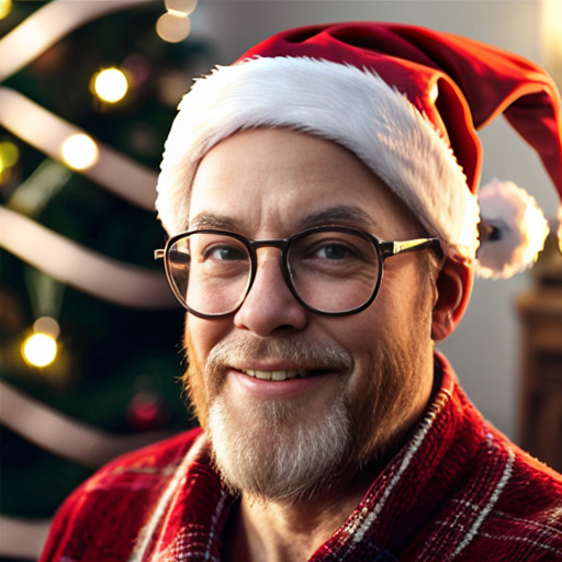 Christmas Santa Claus wizard hat glasses
