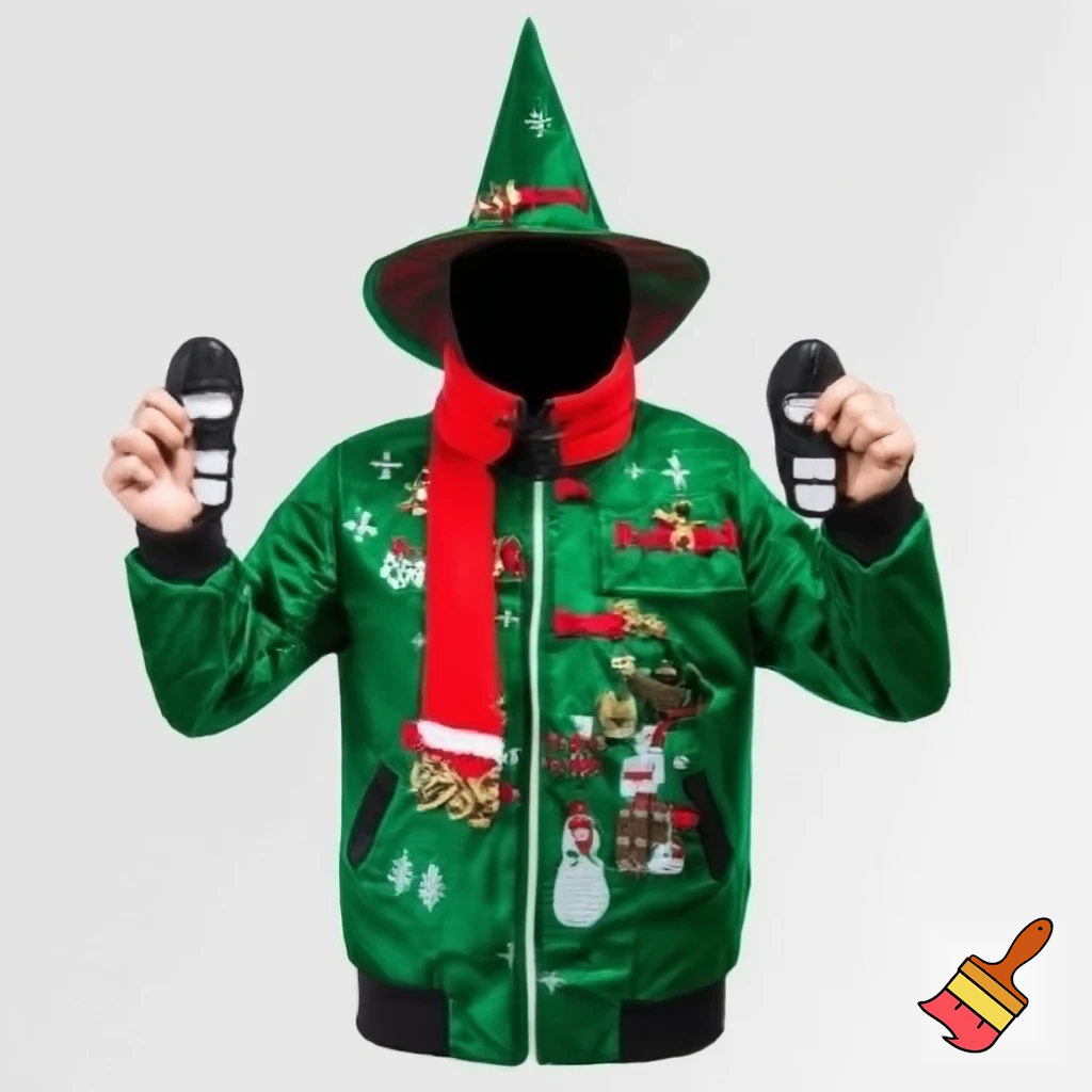 A wizard jacket Christmas jacket Santa Claus wizard Christmas shoes Christmas wizard hat