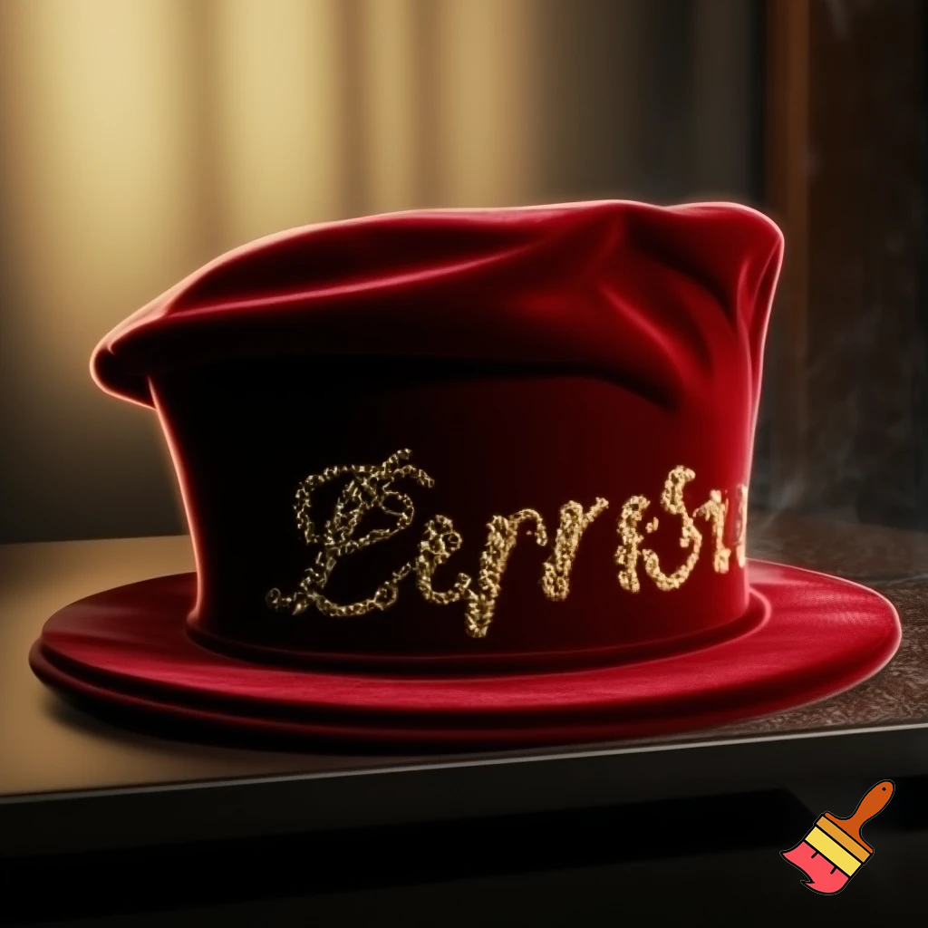 Christmas wizard hat written and velvet
