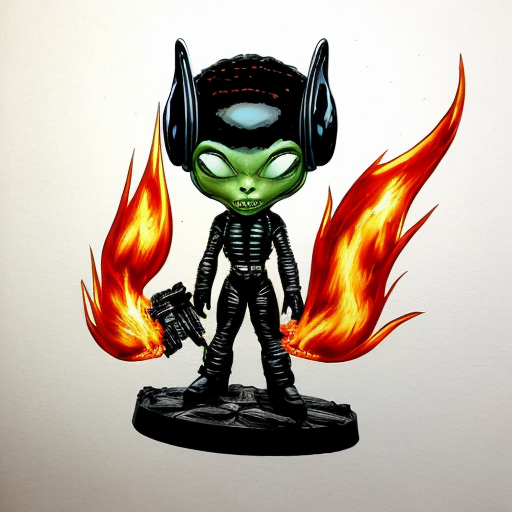 Alien Romulus style Ripley with fire flame gun 