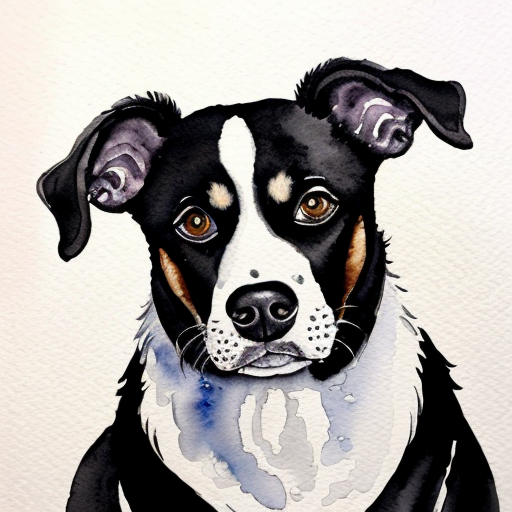 Cartoon rubber hose black and white dog