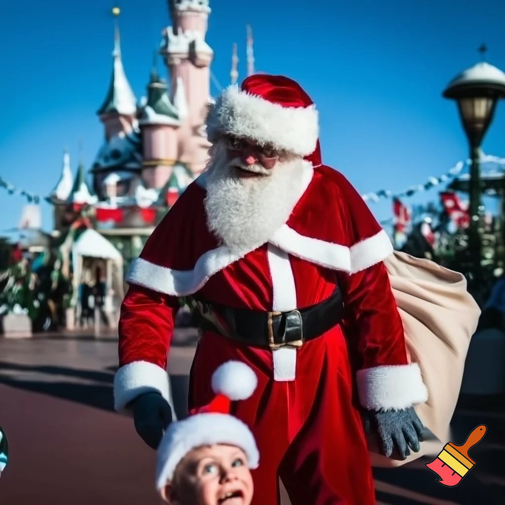 Paris Disneyland Santa Claus, Paris Disney Pee-wee Santa Claus Pennwell