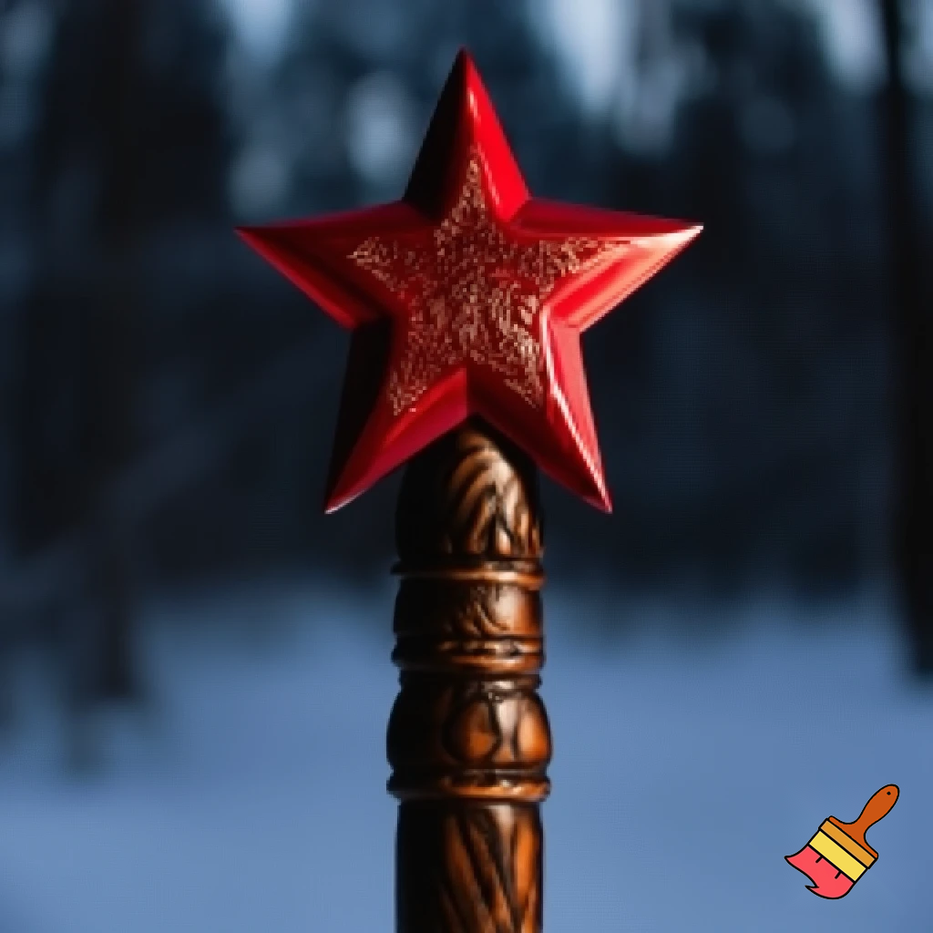 Russian Santa Claus walking stick with a star Santa Claus the real Santa Claus