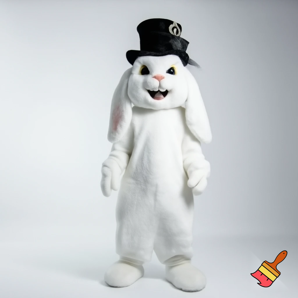 Easter bunny mascot costume top hat special top hat