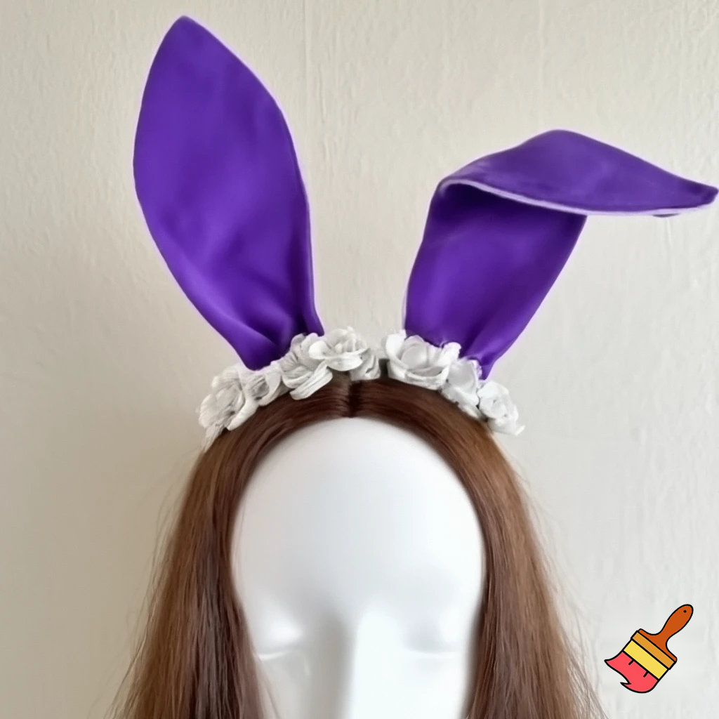 Easter top hat headband Easter bunny headband, purple and white with gold Easter top hat headband and fabric velvet and fabric velvet top head headband top hat headband