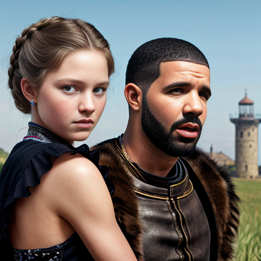 a peasant girl, a cat, and drake maye
