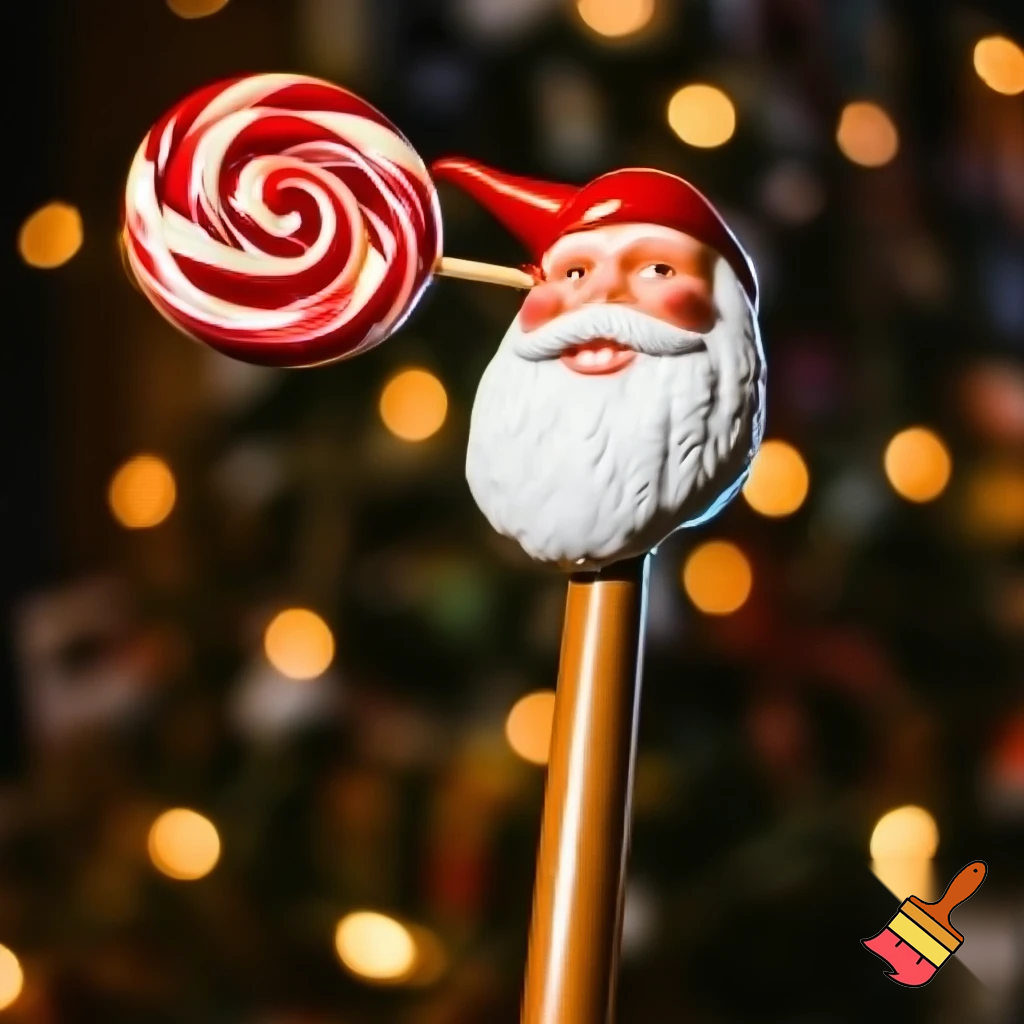 Santa Claus walking stick came lollipop