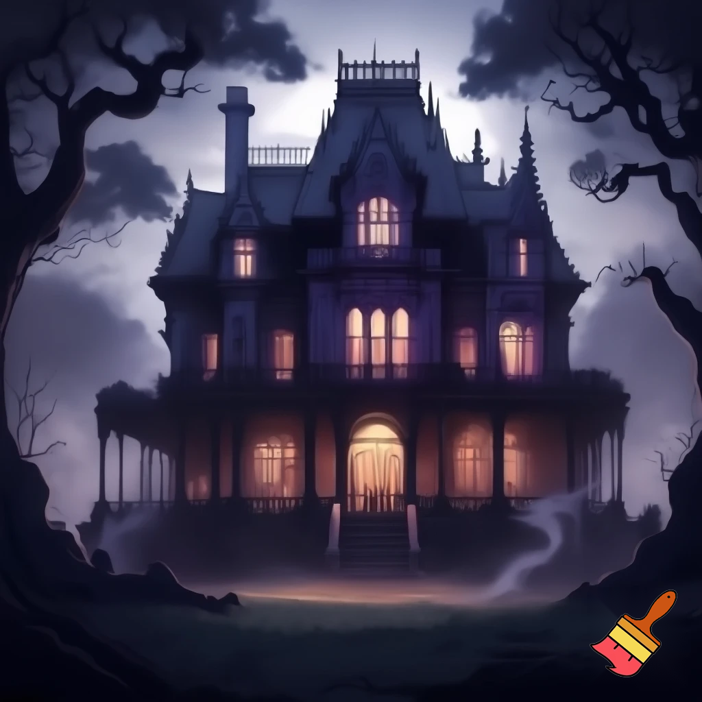 ภาพคฤหาสน์ที่มีความลึกลับน่าค้นหา แต่มีความสวยงามและน่าดึงดูด