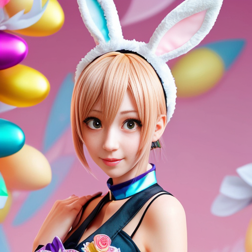 Top hats, Easter bun ears headband with bunny ears multicolour