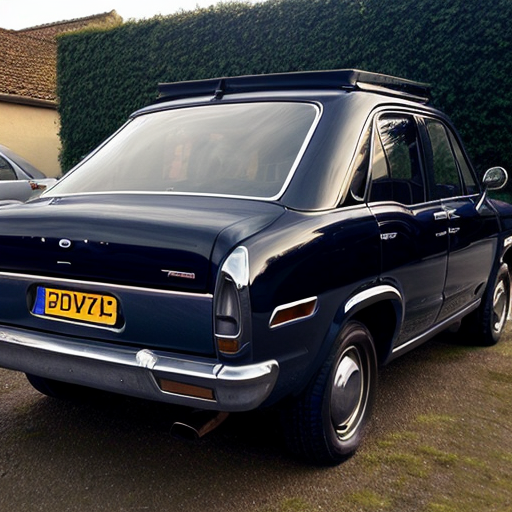dark navy ford taunus with dark brown vinyl roof
