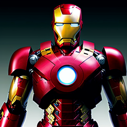 tony the lion puppet in a mech suit like iron man but with a red reactor core