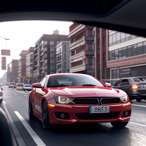 Animated 3d cars in traffic 