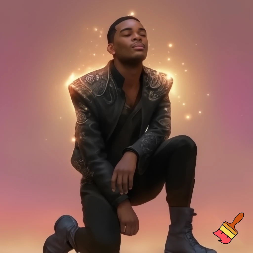 Jehovah of love Black vegan jacket and pants and boots 