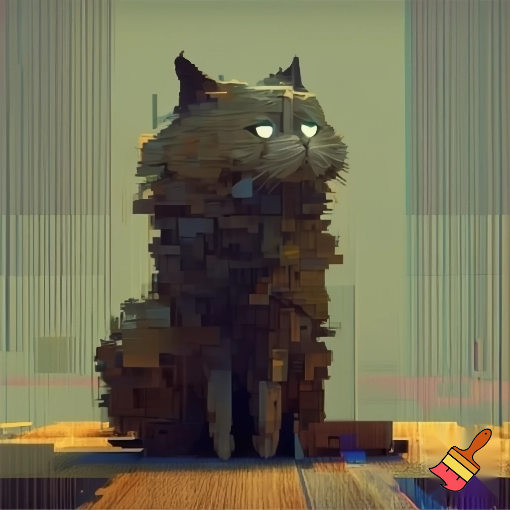 Cat old ai style