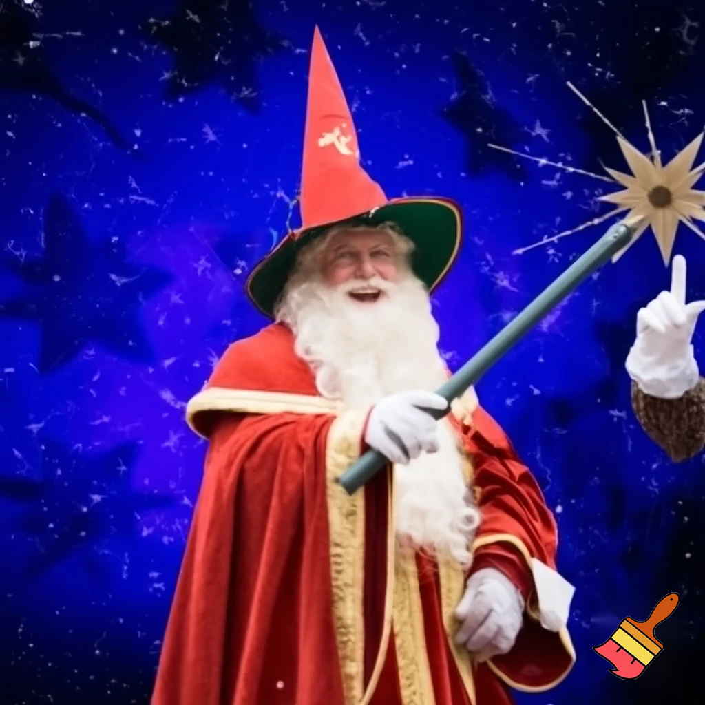 Santa Claus Pennwell Disney🇫🇷 wizard Santa Claus Santa Claus real person Disneyland Paris Santa Claus in Paris the wizard💫🏰 a wizard hat Magic Star wand Santa Claus hat wizard Santa Claus hat