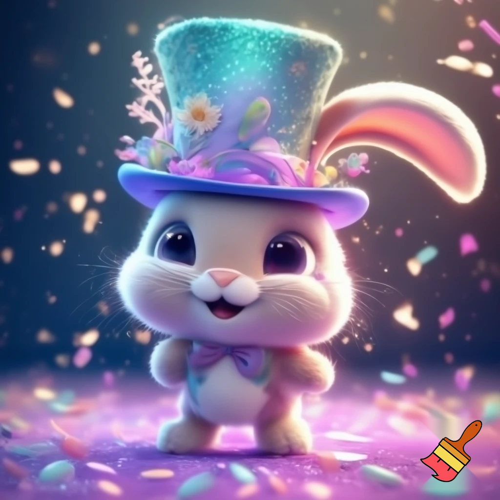  Easter bunny mascot costume magic top hat
