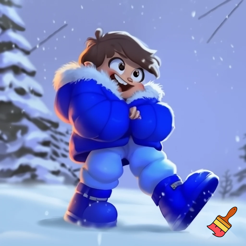 Make Sid Chang from loud house in a winter day and her winter outfit blue boots, puffy pants, and a blue puffy jacket 