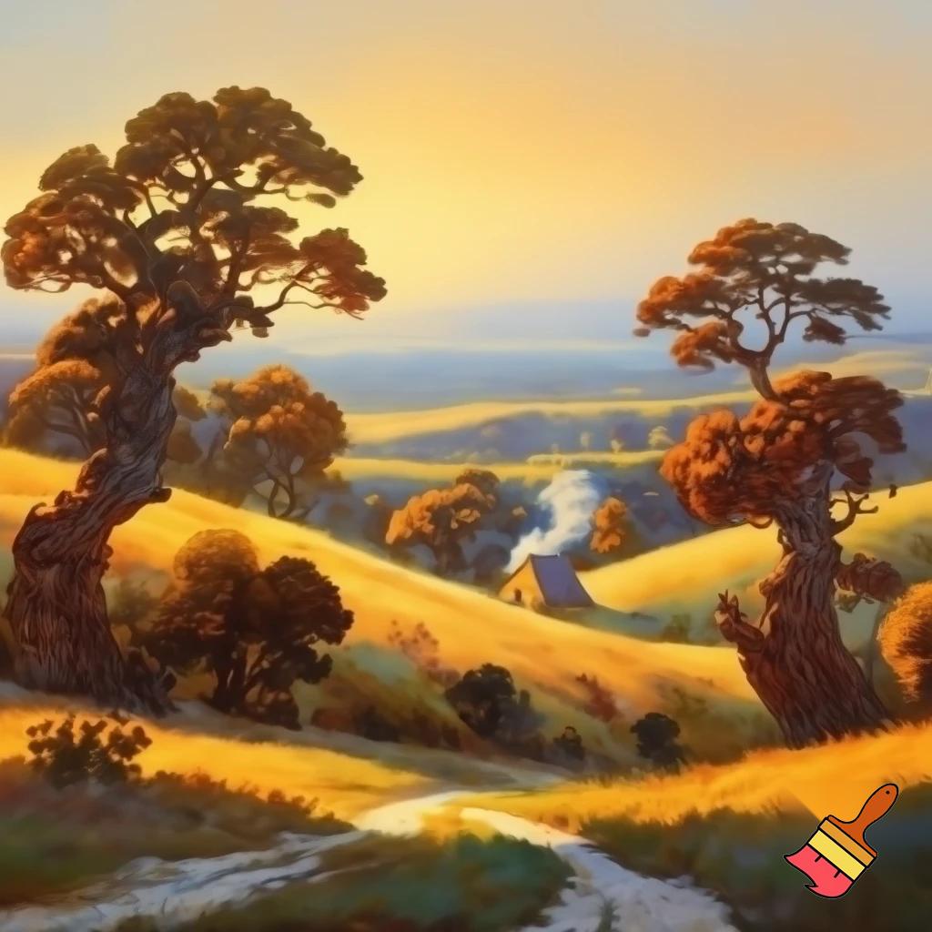 genera una imagen de tipo la epoca del romanticismo con colores calidos y sin agua
