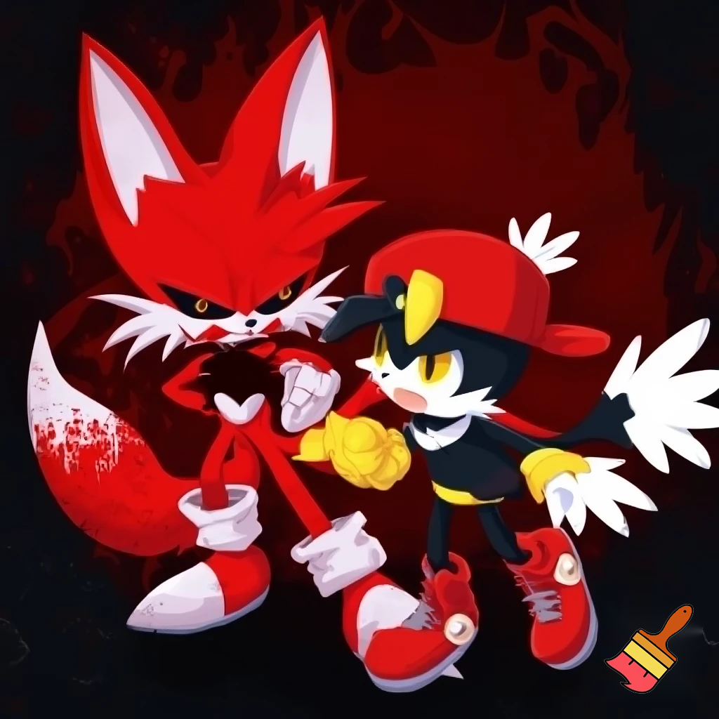 red sonic red tails monsterhunter red felyne cat and red klonoa